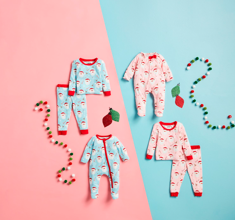 Pink Santa Glow PJ Set