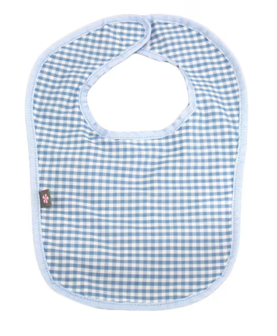 Blue Gingham Bib