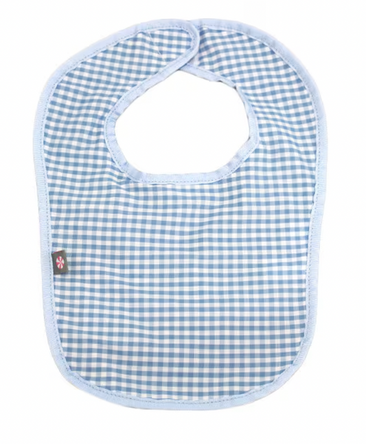 Blue Gingham Bib