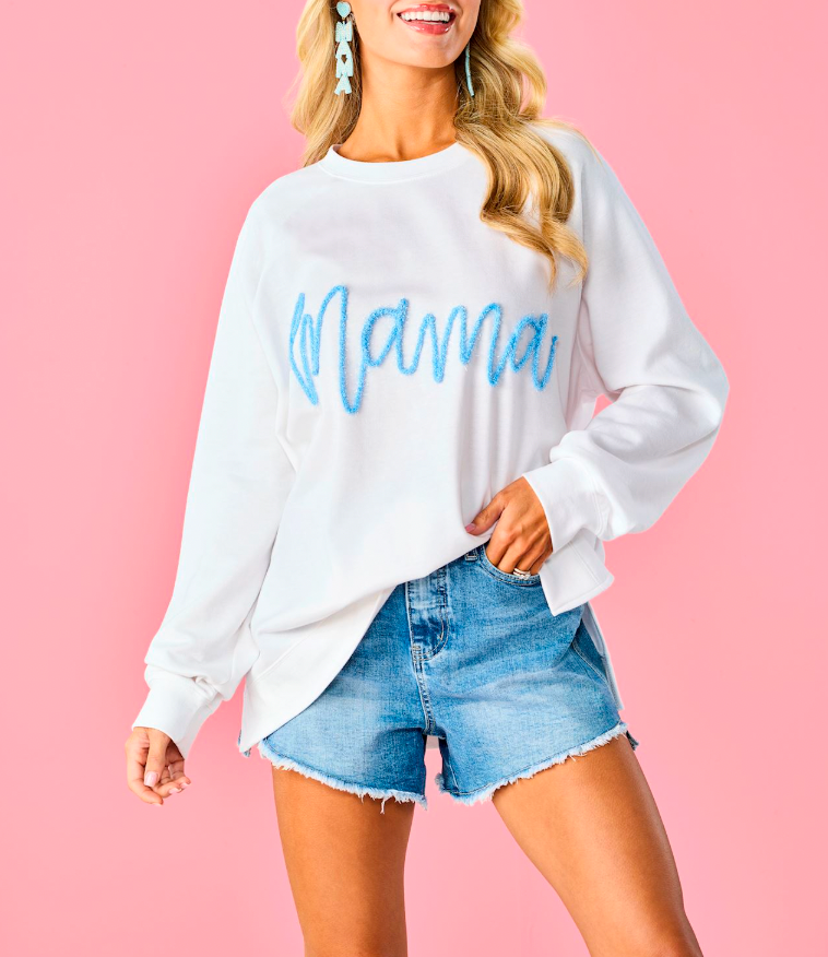 Blue Mama Sparkle Sweatshirt