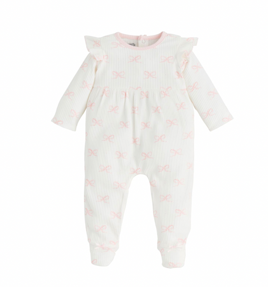 Bow Print Footie
