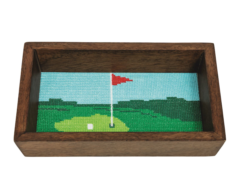 Golf NeedlePoint Tray