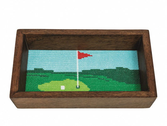 Golf NeedlePoint Tray