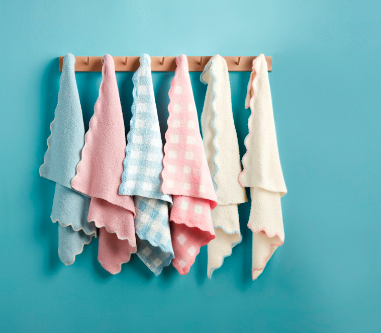 Pink Scalloped Chenille Blanket