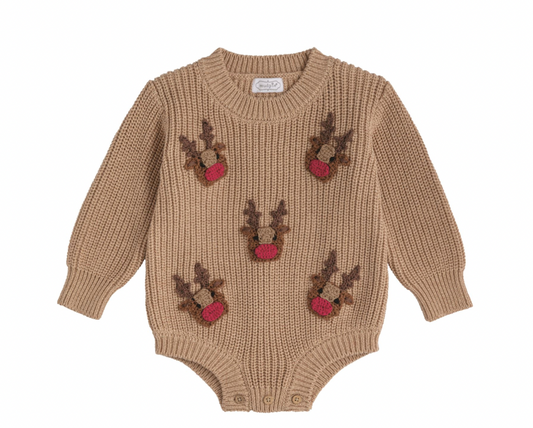 Scattered Reindeer Sweater Bubble