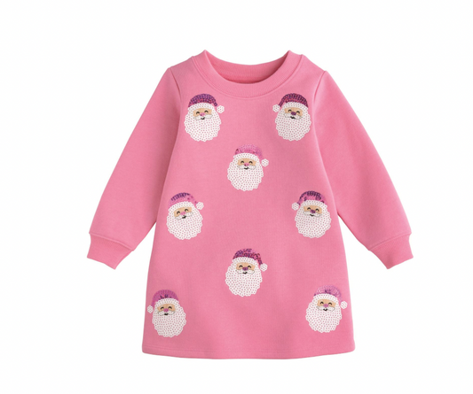 Sparkle Santa Sweatshirt Dress