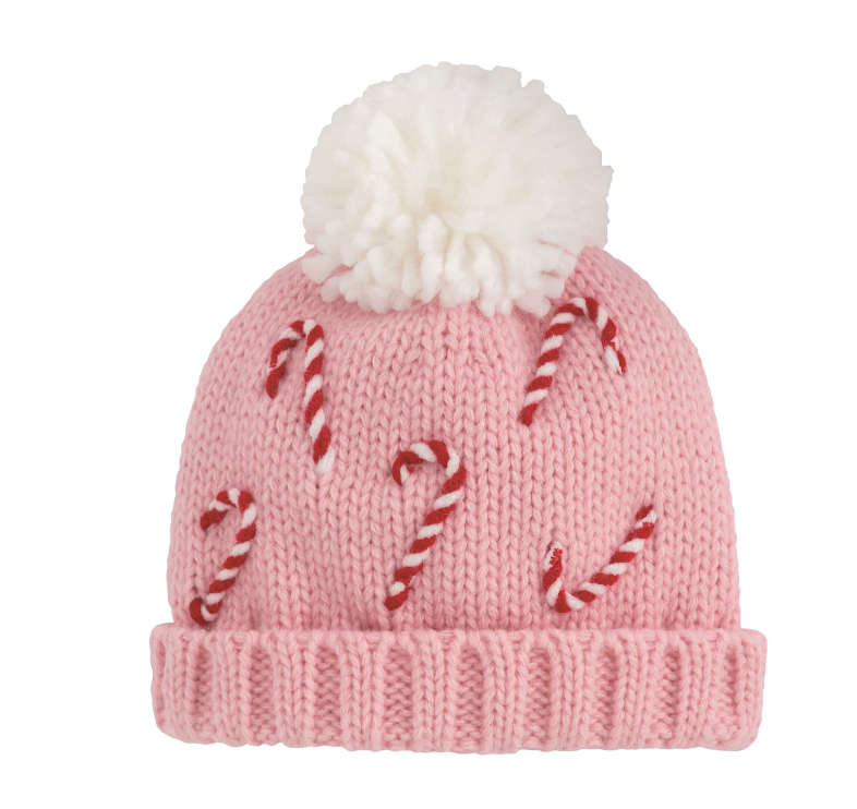 Candy Cane Girl Christmas Knit Hat
