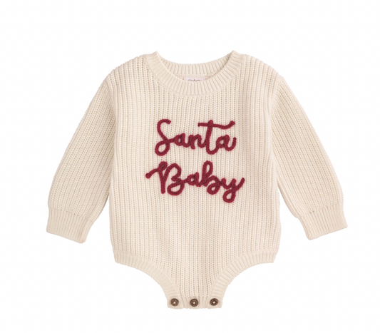 Ivory Santa Baby Sweater Bubble
