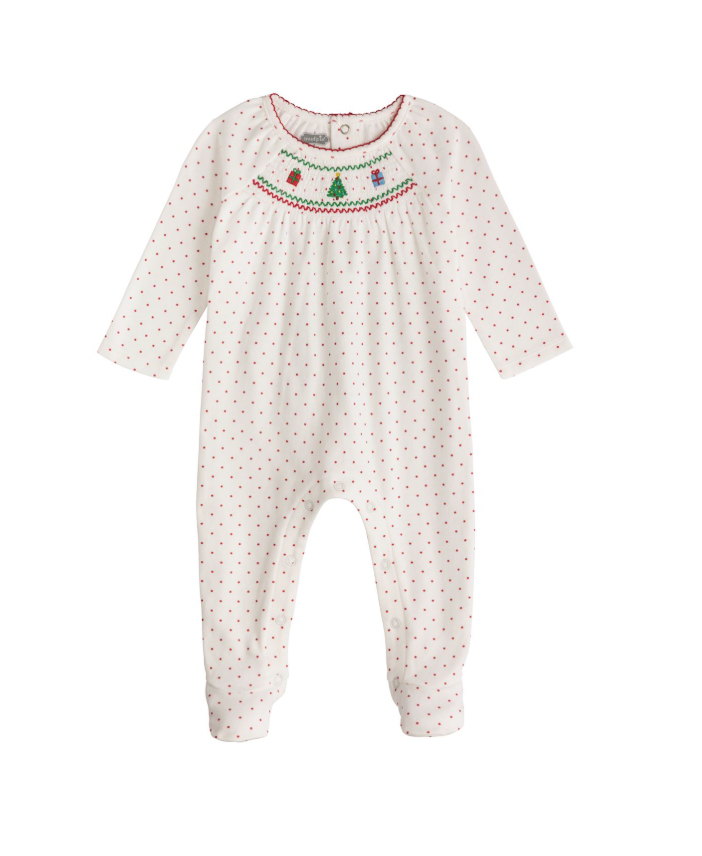 Christmas Smocked Sleeper