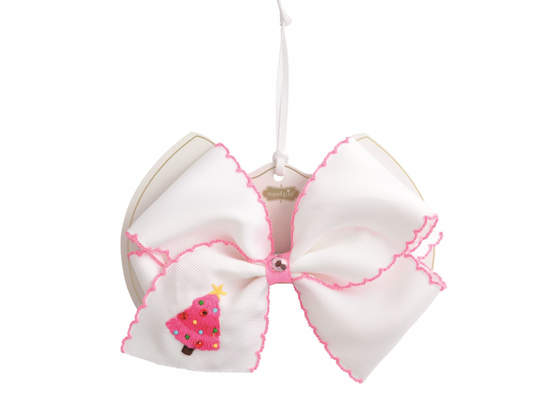 Tree Embroidered Bow