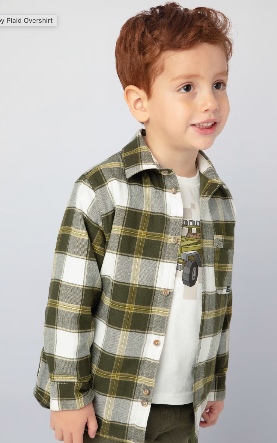 Green Plaid Check Overshirt