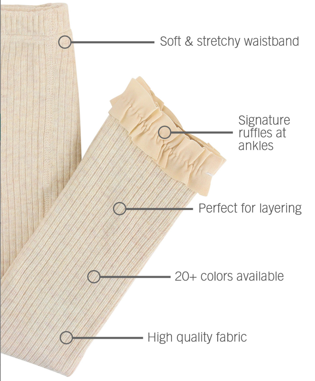 Oatmeal Rib Footless Tights