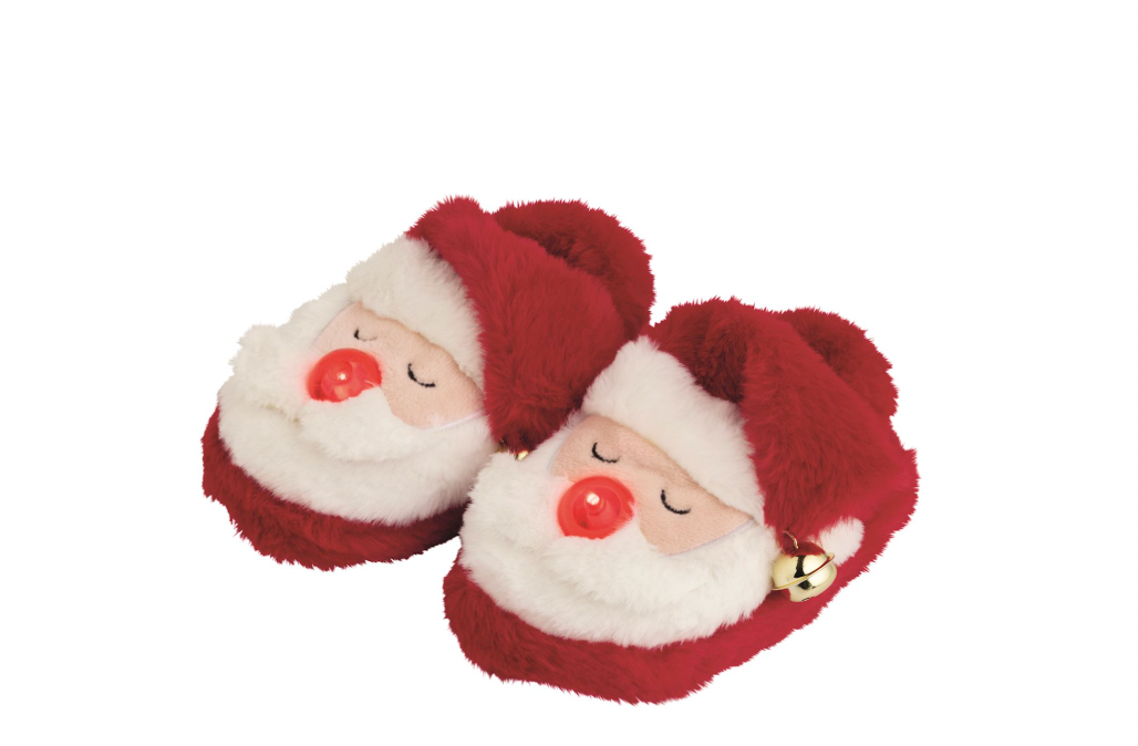 Santa Light-Up Christmas Slippers