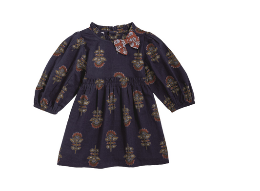 Navy Floral Dress