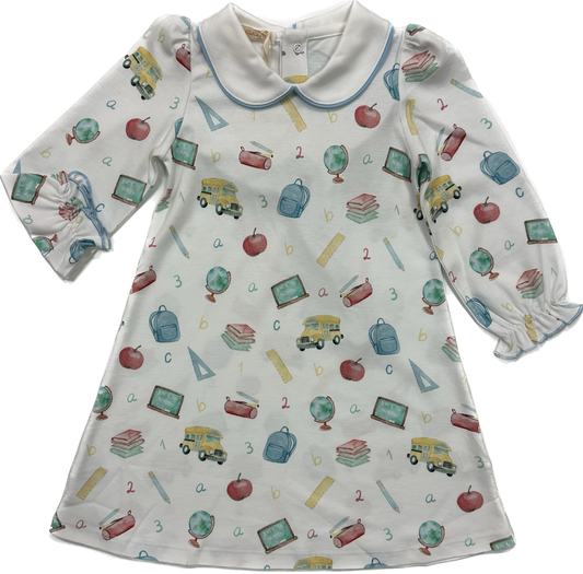 Back to School Print Dress