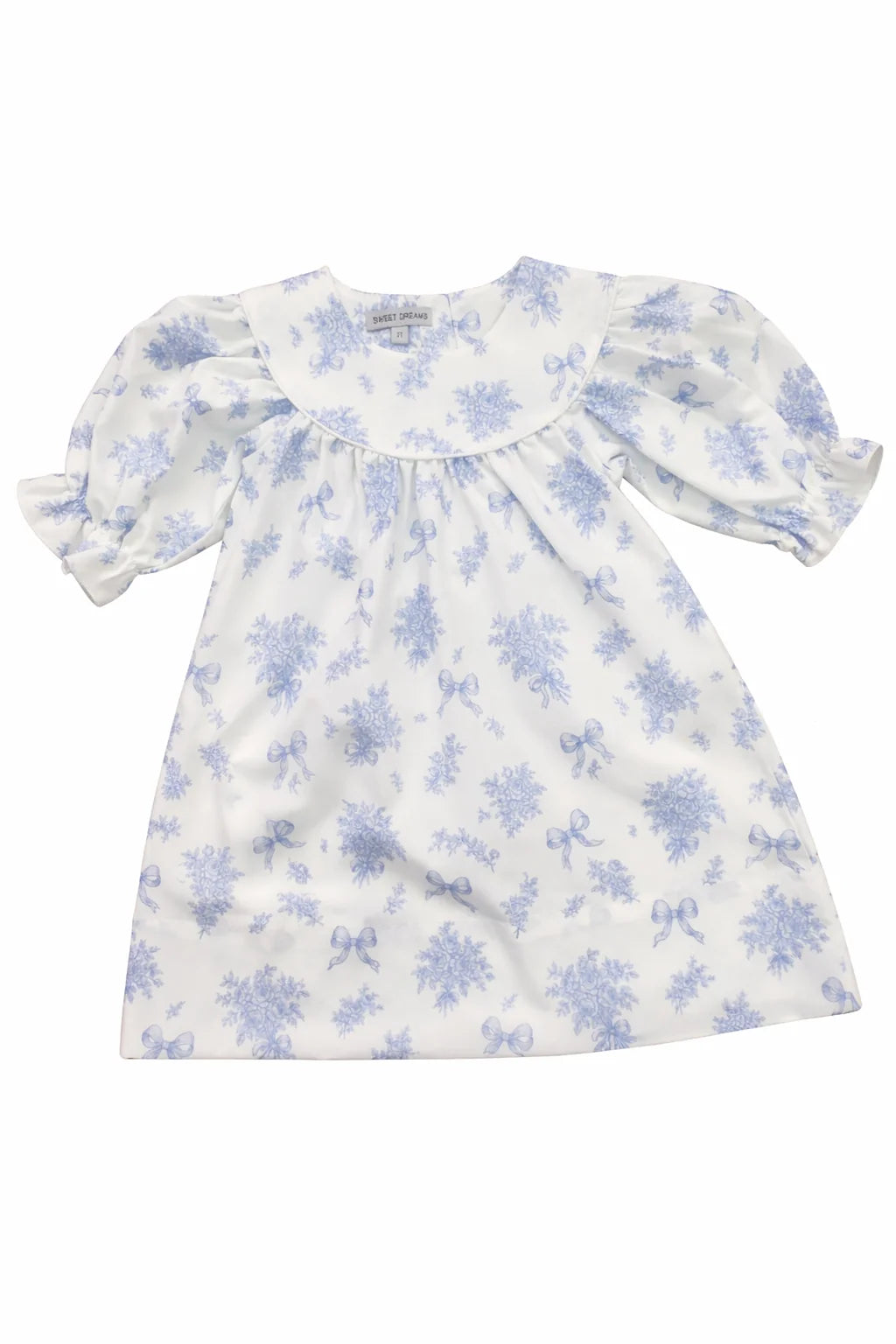 Evie Blue Floral Bow Dress