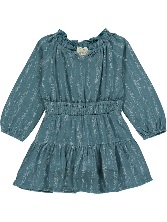 Teal Twiggy Willow Dress