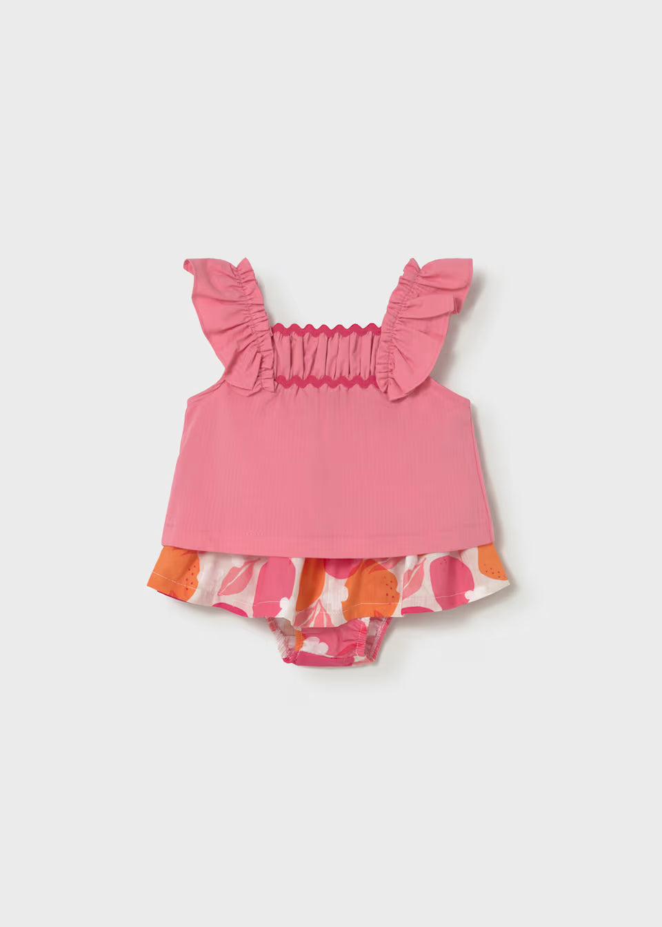 Pink Print Blouse Set