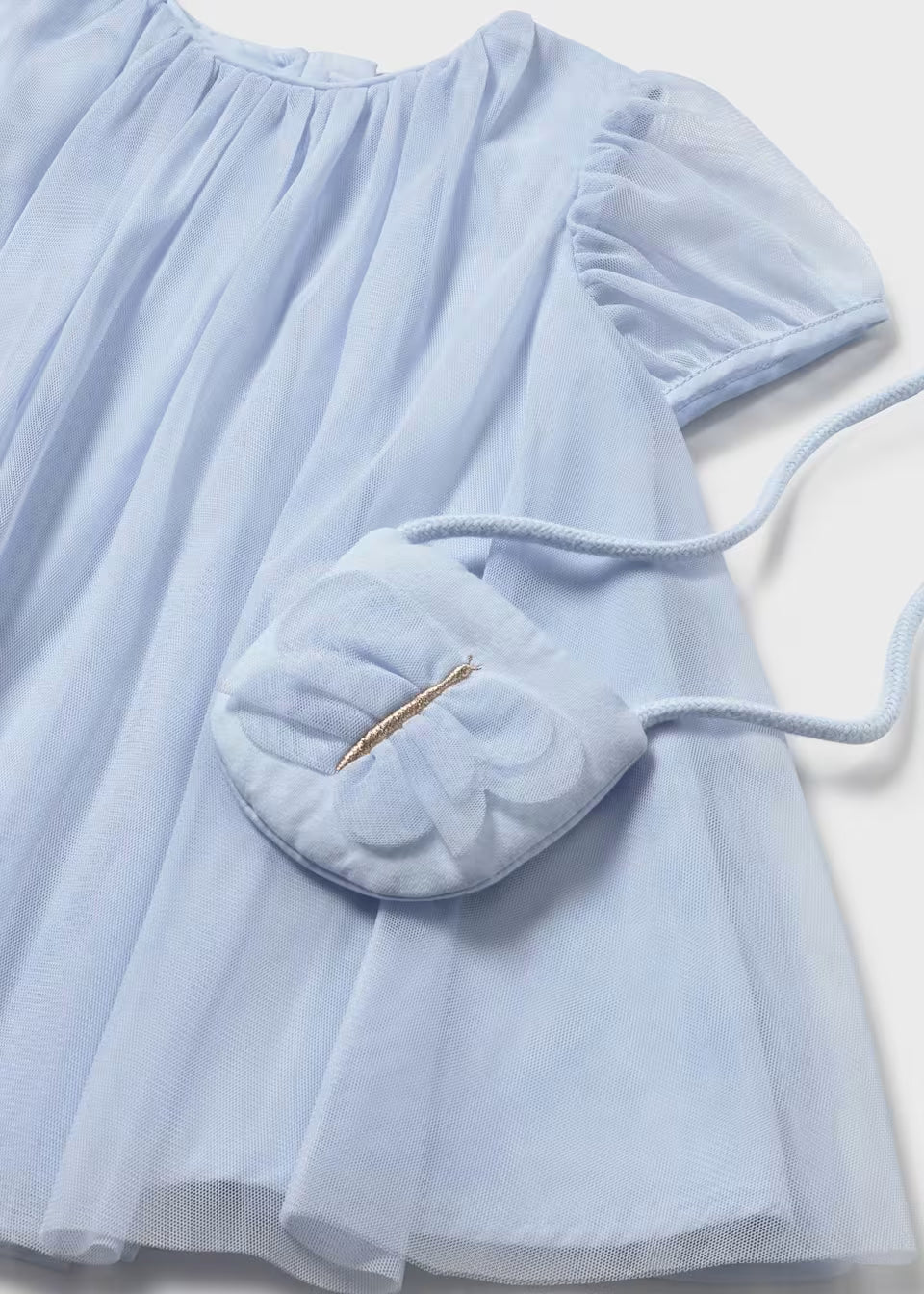 Blue Tulle Dress & Bag