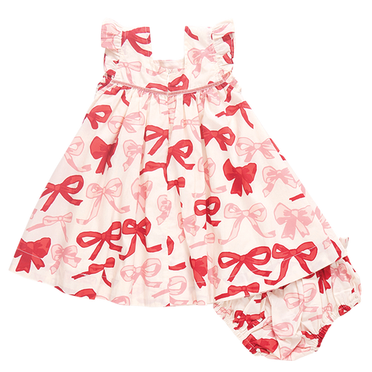 Baby Camelia Valetnines Bow Set