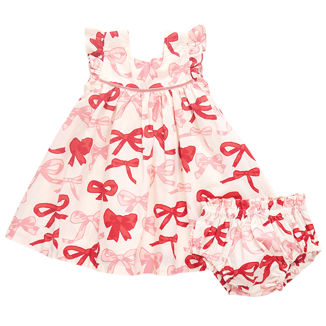 Baby Camelia Valetnines Bow Set