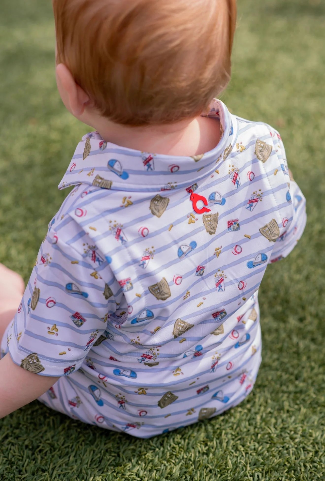 7th Inning Perf Polo Romper