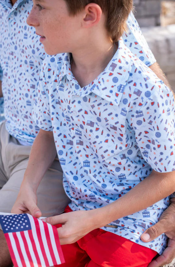 Stars & Stripes Perf Polo