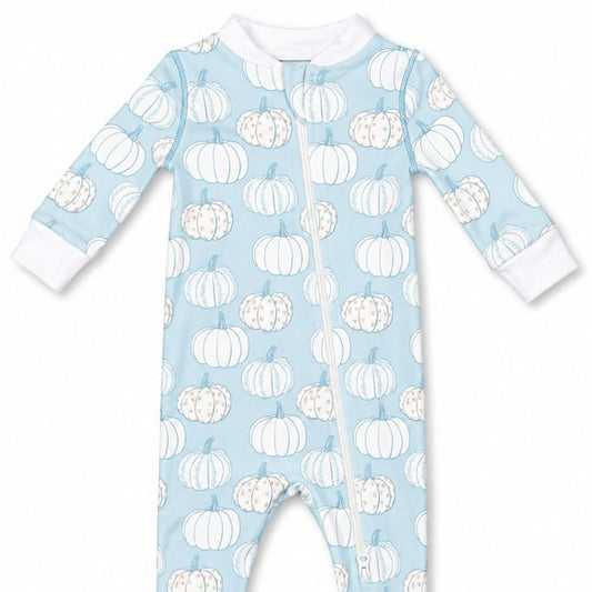 Blue Pumpkins LS Romper