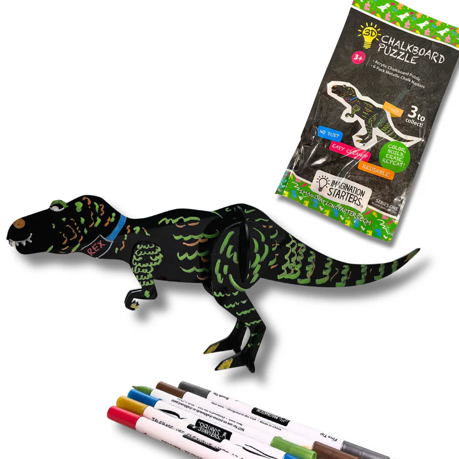 T-Rex 3D Puzzle + Markers