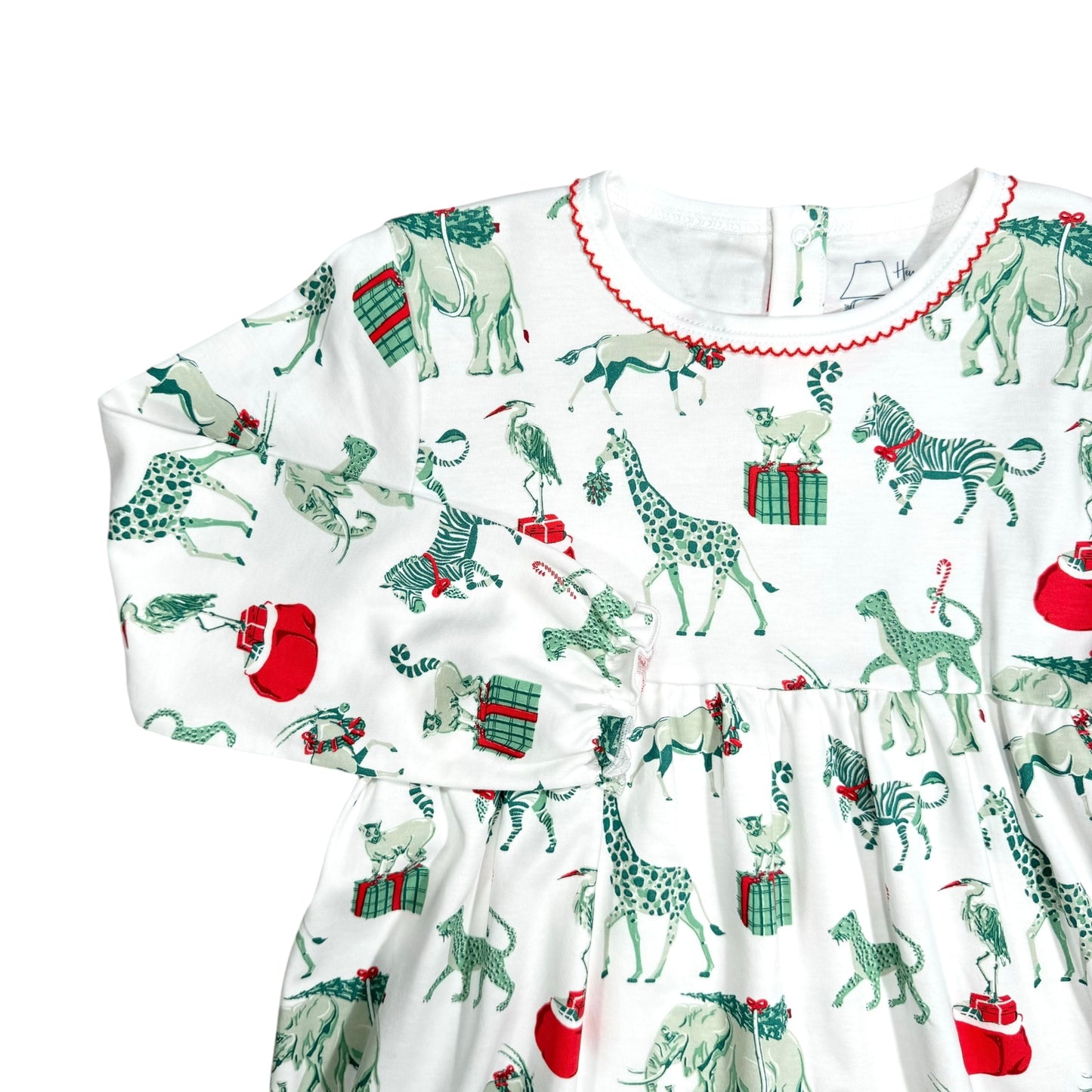 Safari Christmas LS Dress