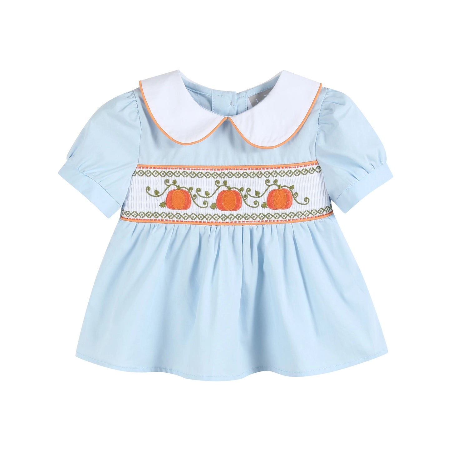 Pumpkin Vine Smock Dress & Bloomers