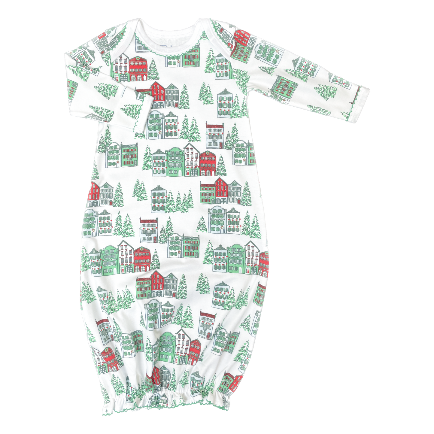 Christmas Houses Layette Gown