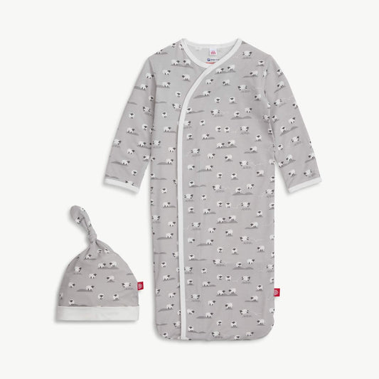 Gray Baa Baa Gown Set