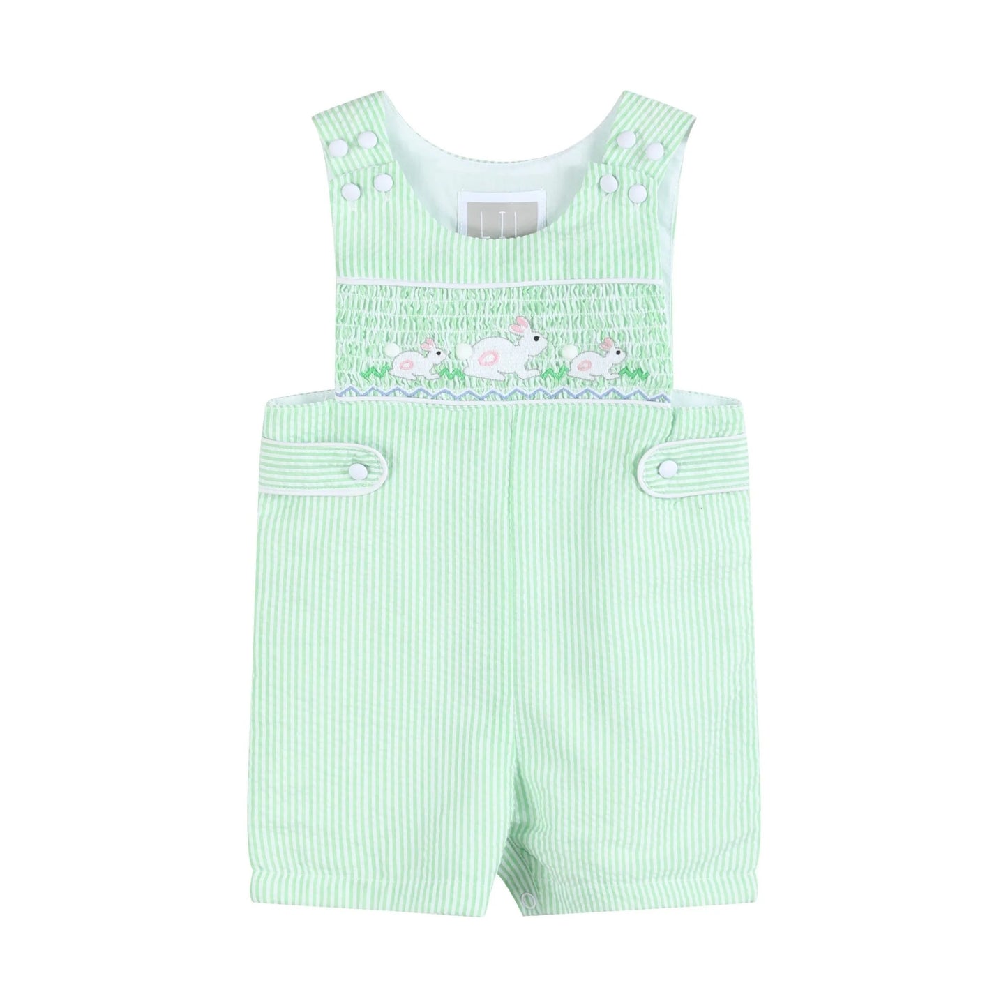 Grn Seersucker Bunny JonJon