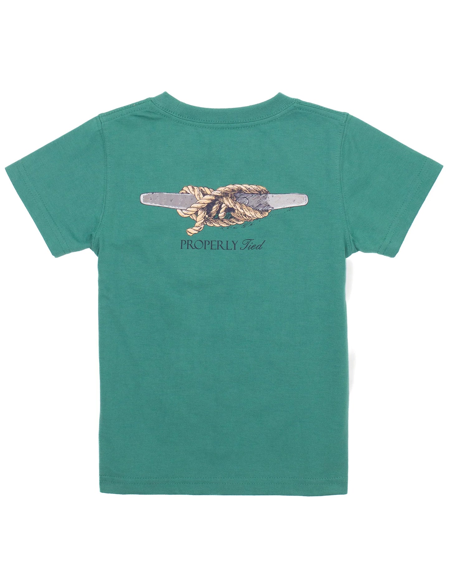 Teal Tied Off SS Tee