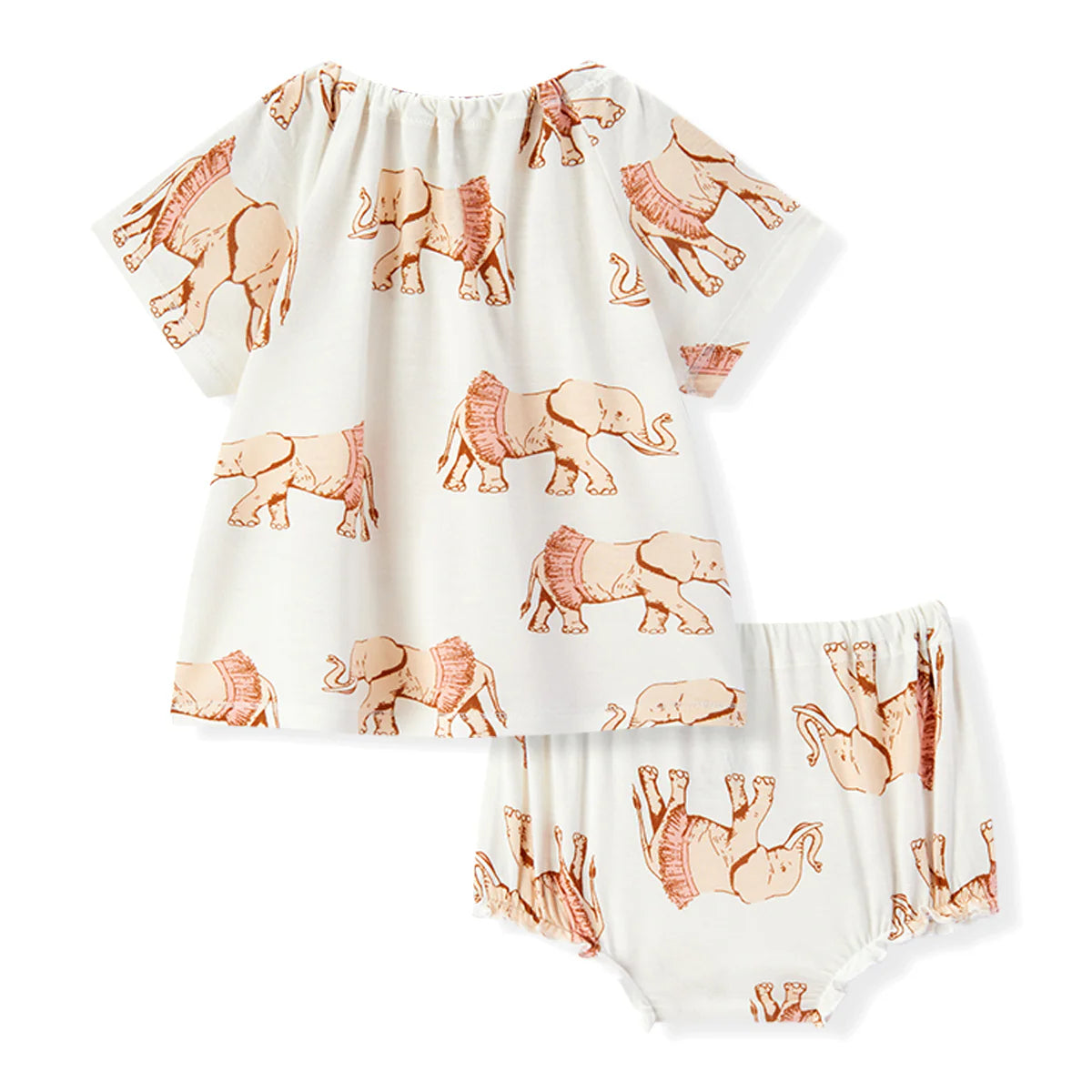 Tutu Elephant Bamboo Dress & Bloomer Set