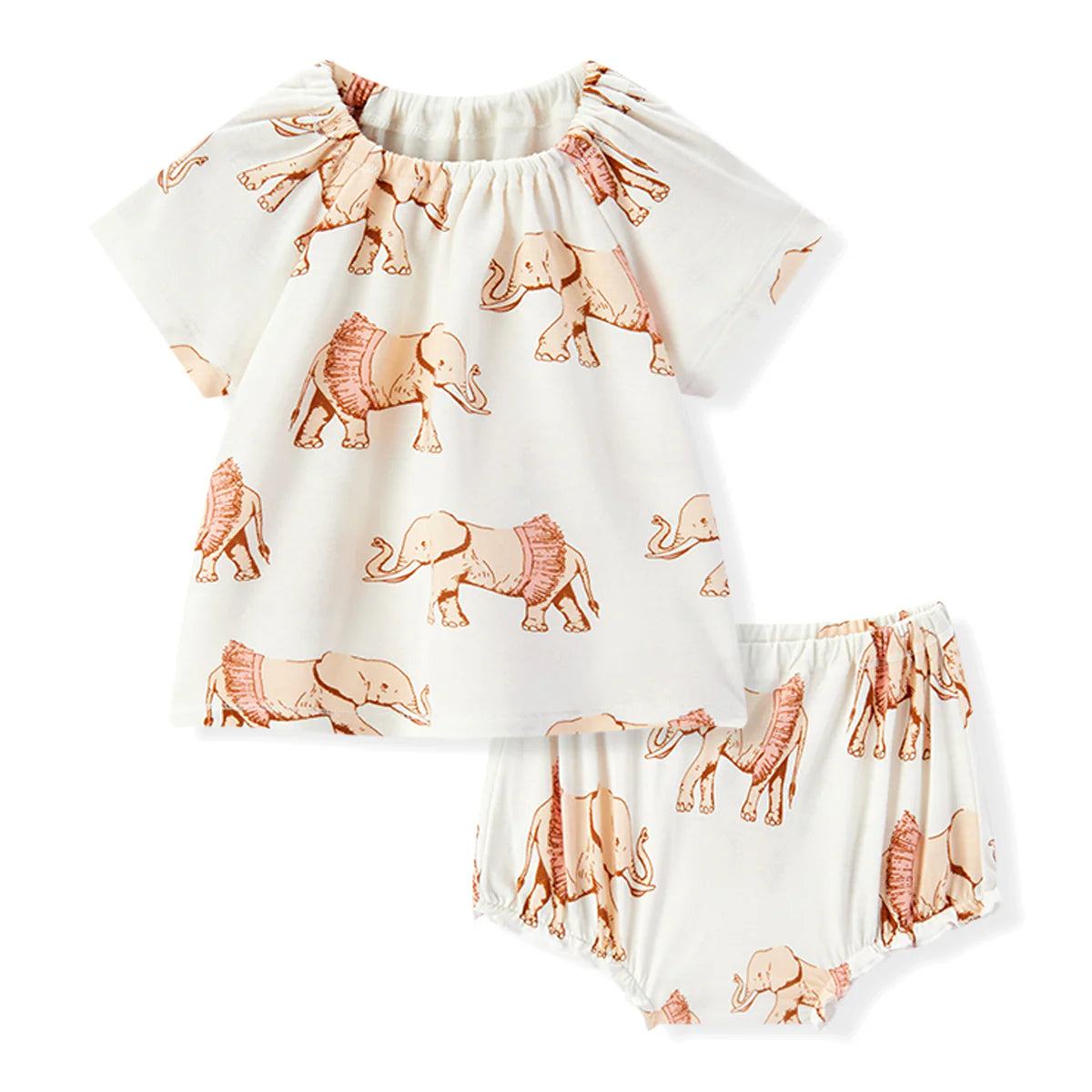 Tutu Elephant Bamboo Dress & Bloomer Set