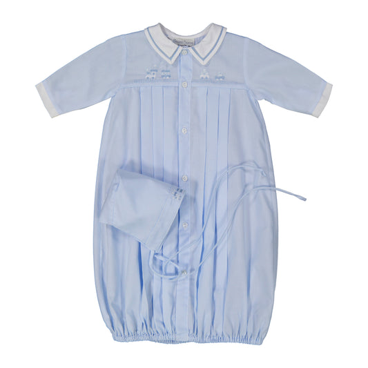 Train Pleated Gown