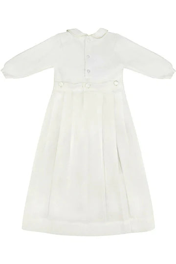 Unisex Pebble Stitch Christening Gown w/Removable Skirt