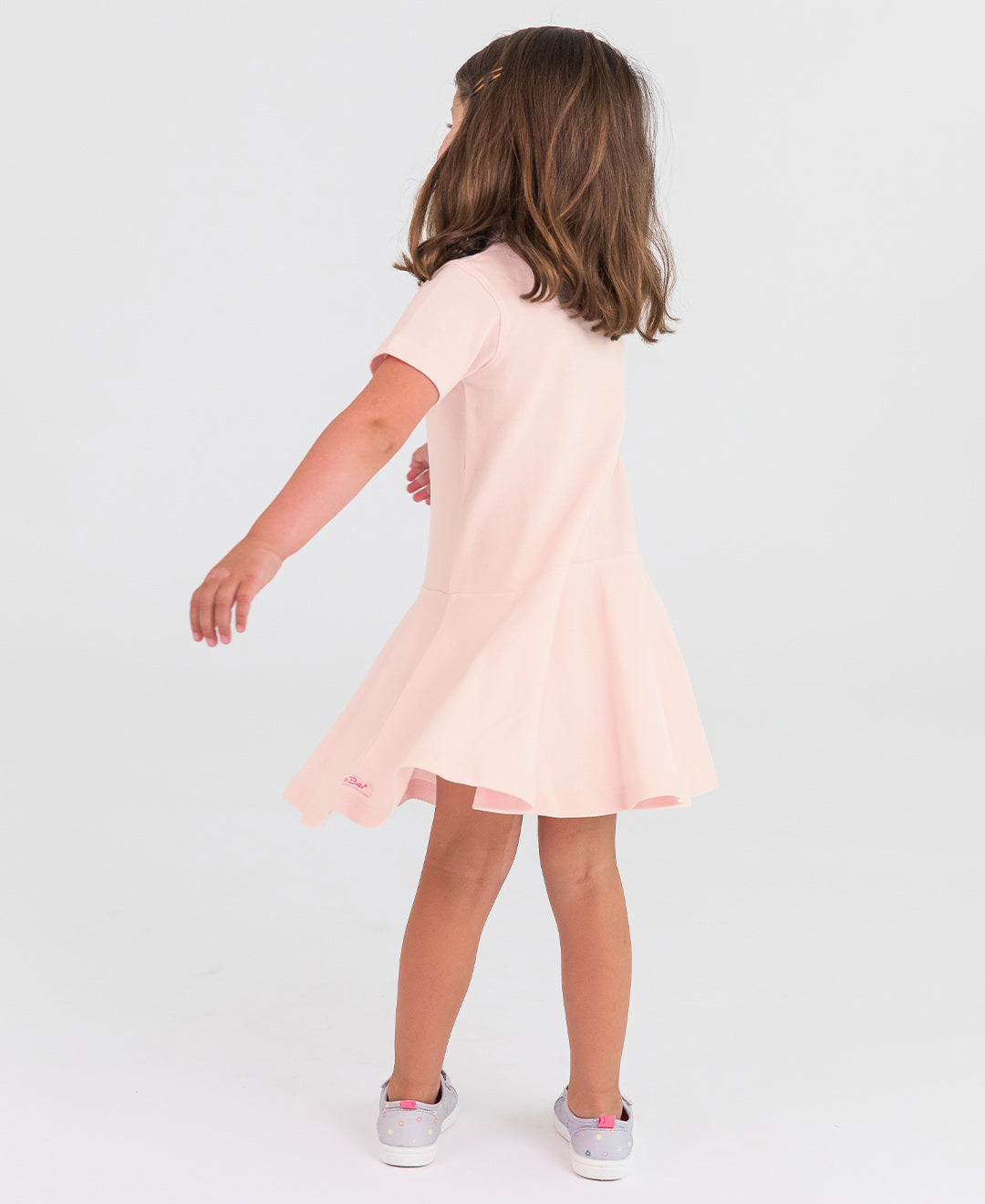 Pink Pique Polo Short Sleeve Dress