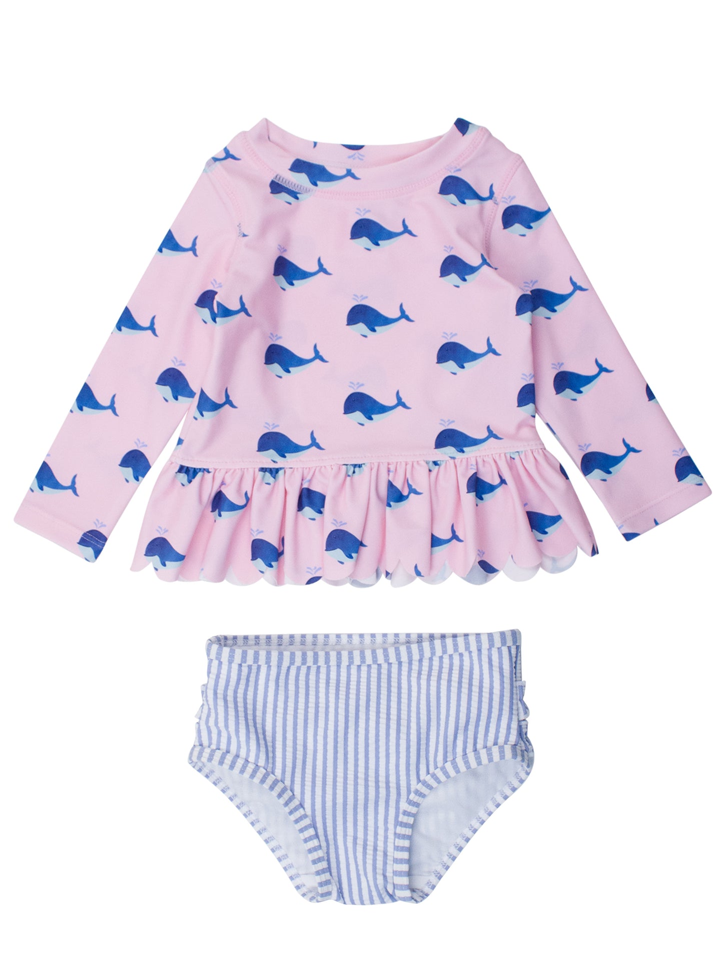 Pink Whale Friends 2PC Rashguard