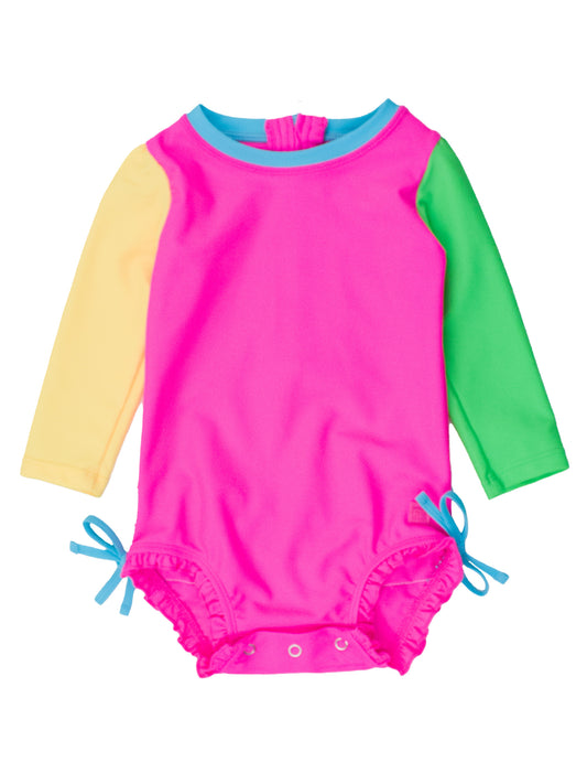 Neon Colorblock 1PC Rash Guard