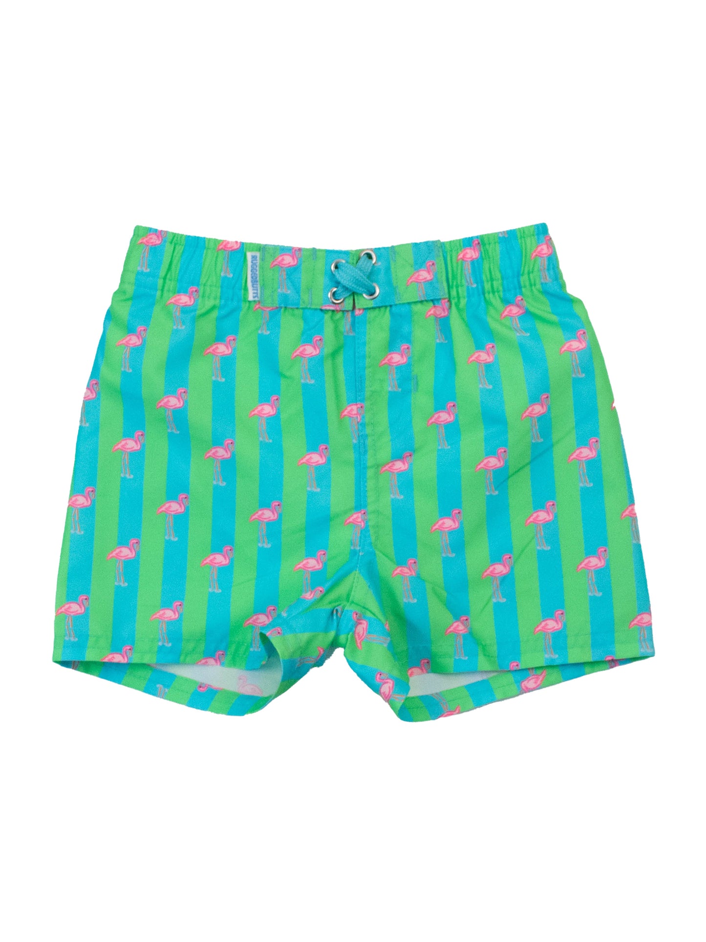 Neon Flamingo Stripe Trunks