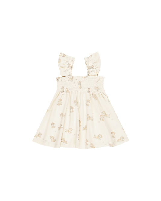 Puppies Smocked Dress