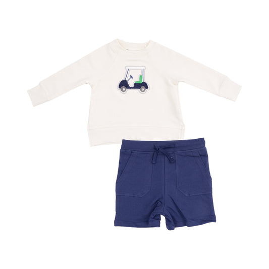 Golf Cart Blue Terry Sweatshirt & Short