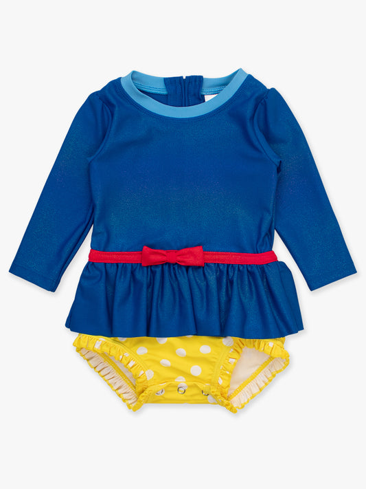 Blue & Yellow Princess 1PC Swimsuit