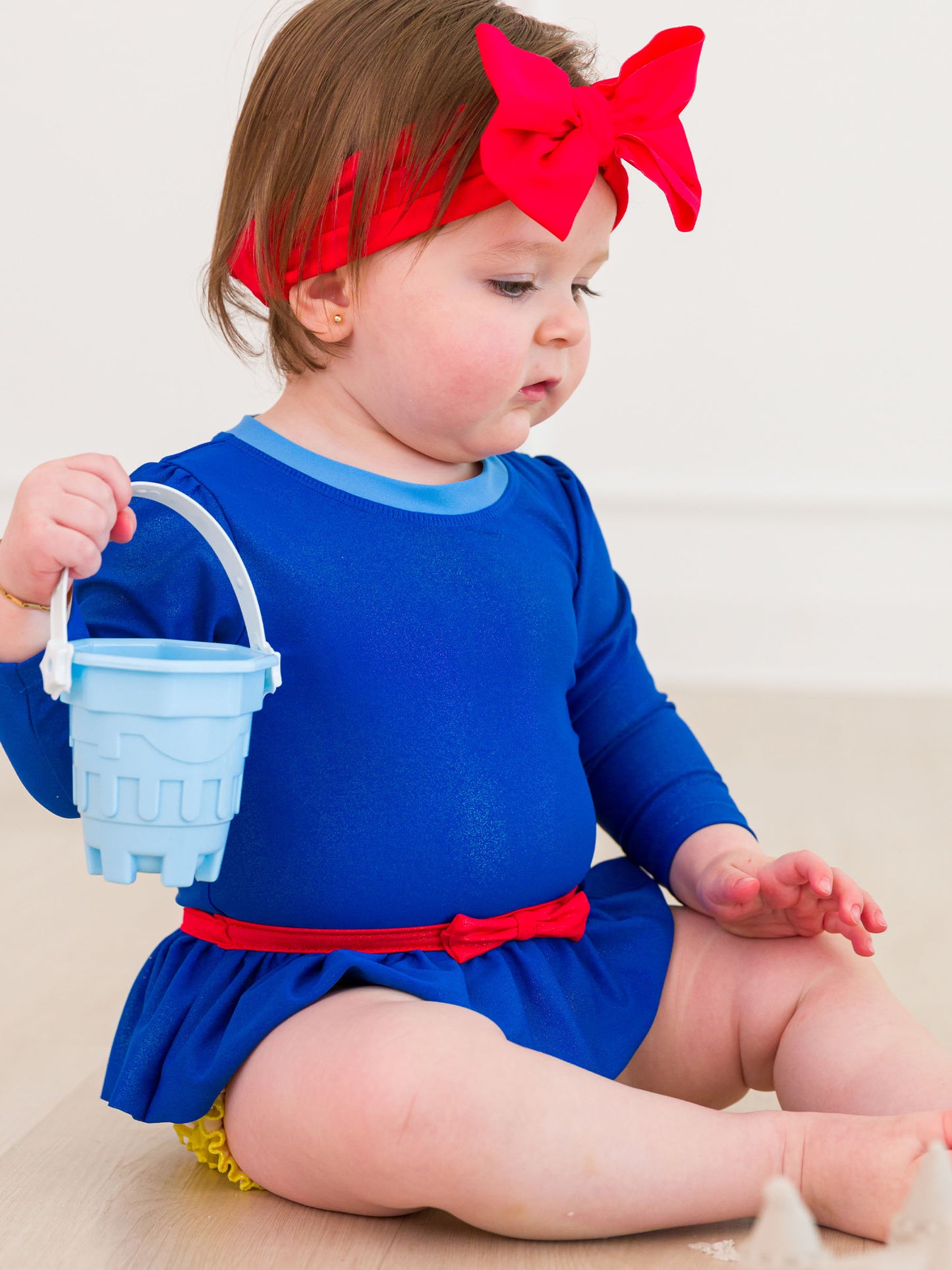 Blue & Yellow Princess 1PC Swimsuit