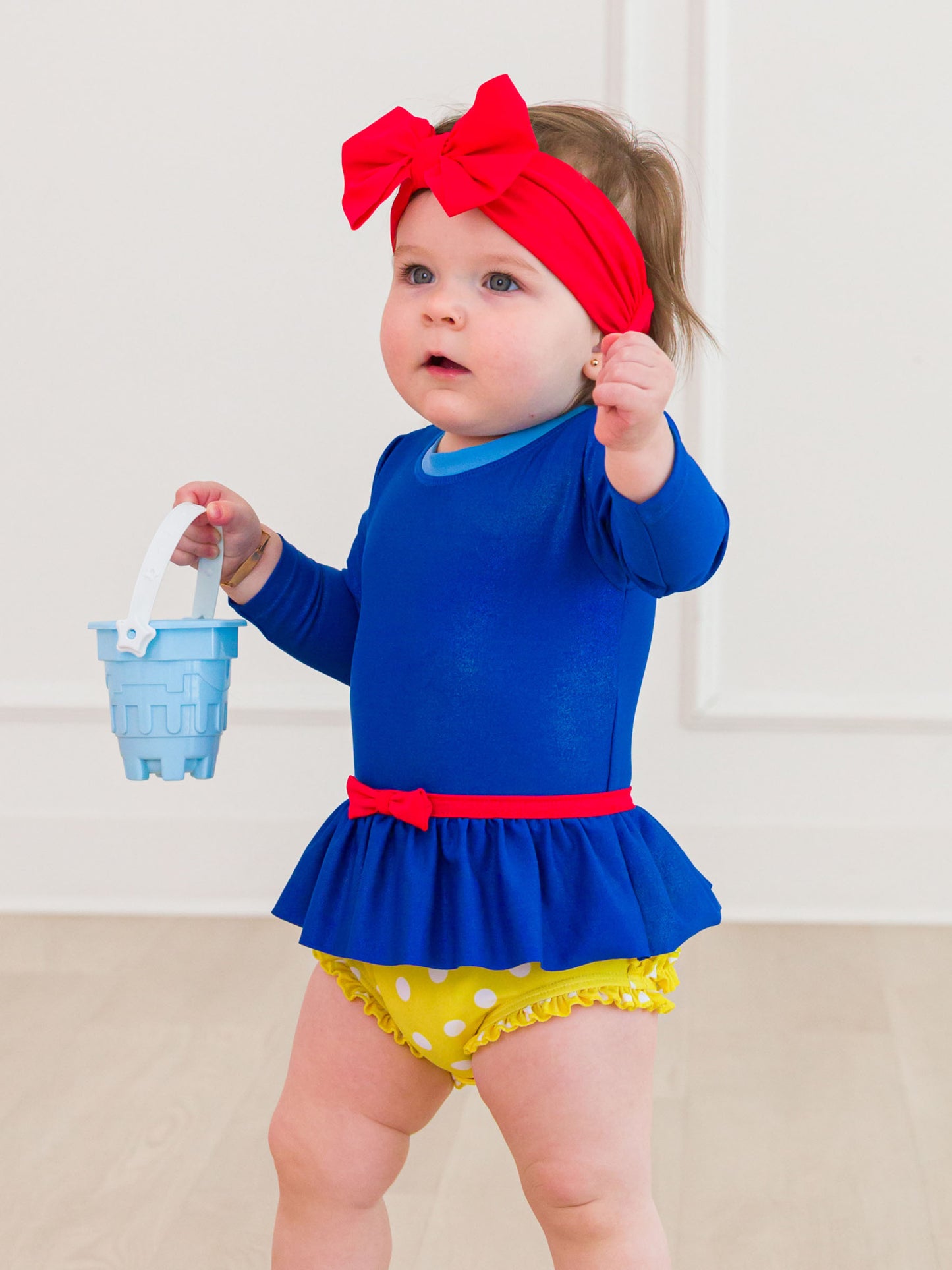 Blue & Yellow Princess 1PC Swimsuit