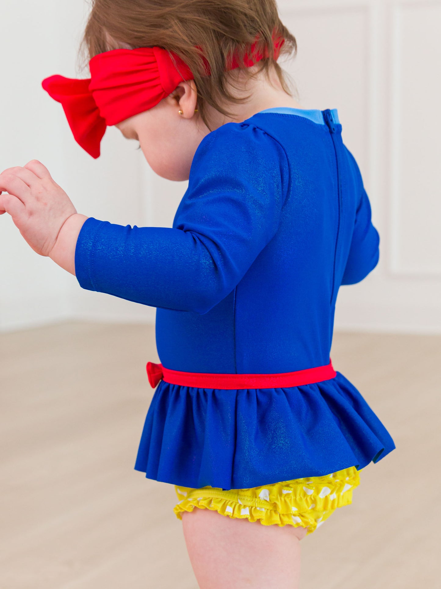 Blue & Yellow Princess 1PC Swimsuit