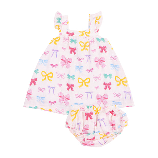 Colorful Bows Sundress & Diaper Cover